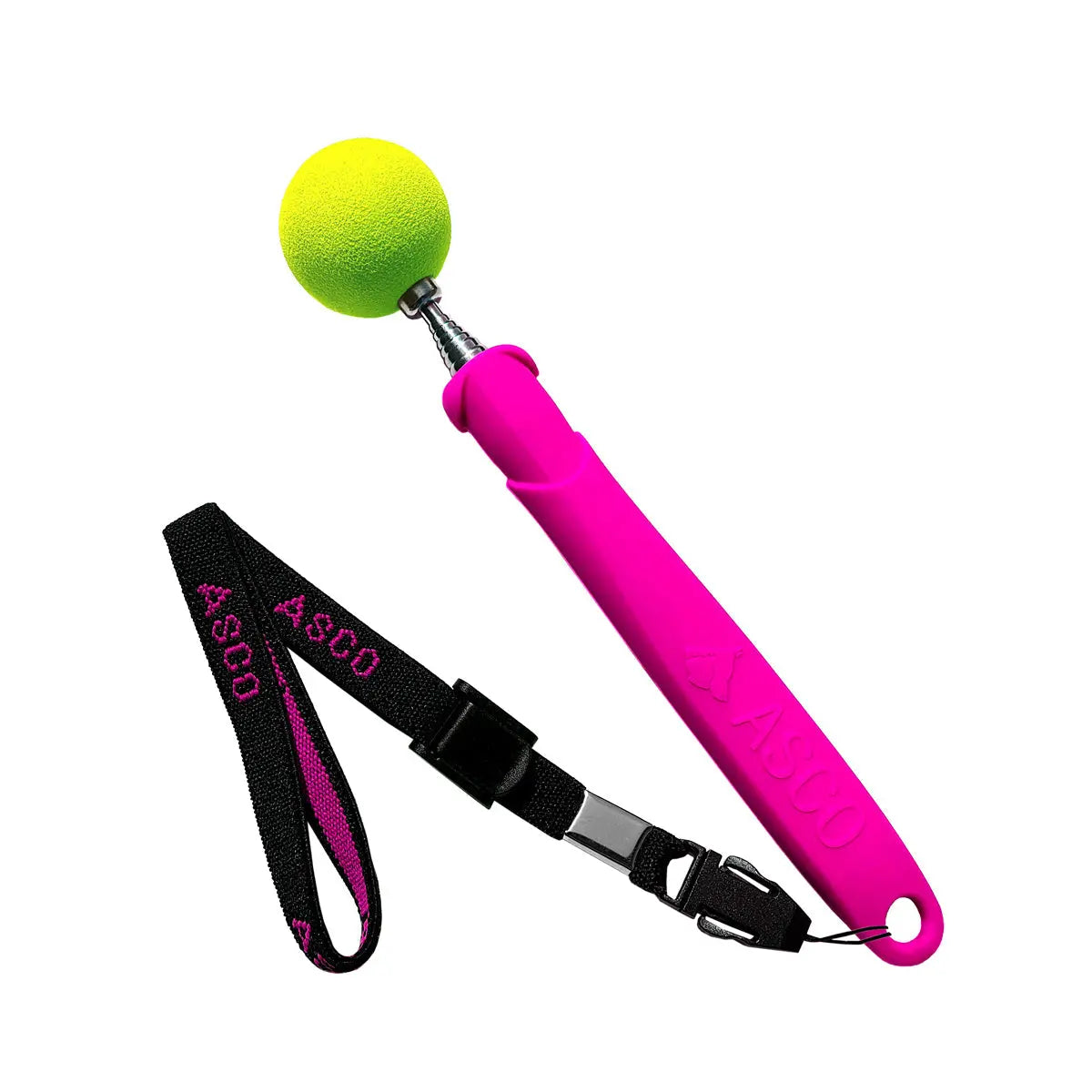 ASCO Target Stick - Target Stab für Hunde Katzen Targettraining - Targetstick ausziehbar mit Softball - Edelstahl Targetstab mit Teleskopfunktion - Medikratz