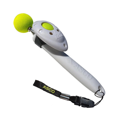 ASCO ClickStick - Target Stick mit abnehmbarem Premium Clicker - Target Stab für Hunde Katzen Clickertraining - Targetstick ausziehbar mit extra Klicker - Targetstab für Target-Training - Medikratz 