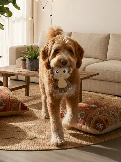 BUDDY. Hundespielzeug aus Leder "Affe" - Medikratz 