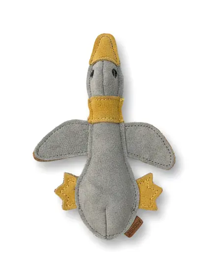 BUDDY. Hundespielzeug aus Leder "Kleine Ente" - Medikratz 