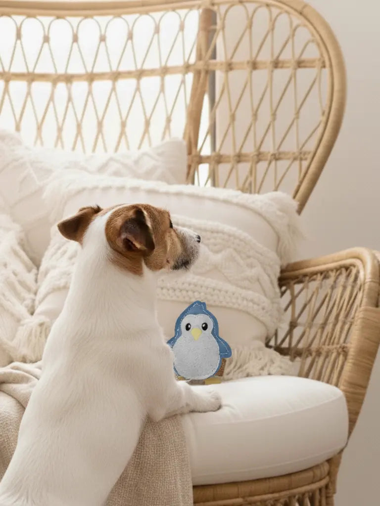 BUDDY. Hundespielzeug aus Leder "Kleiner Pinguin" - Medikratz 