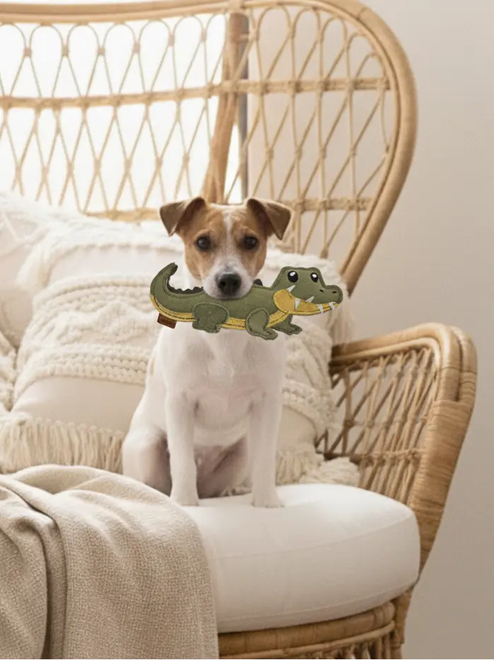 BUDDY. Hundespielzeug aus Leder "Krokodil" - Medikratz 