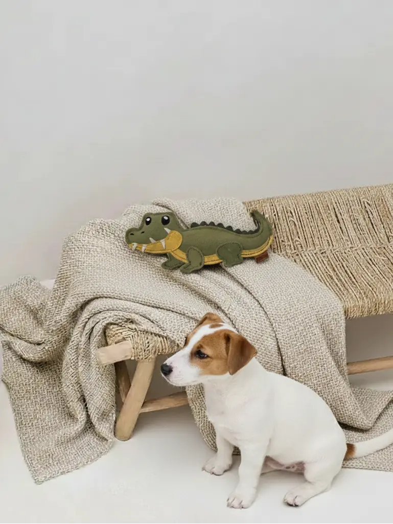 BUDDY. Hundespielzeug aus Leder "Krokodil" - Medikratz 