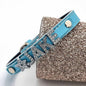 Edles Hundehalsband aus Leder personalisiert mit Glitzersteinen + Symbol - Medikratz 