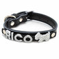 Edles Hundehalsband aus Leder personalisiert mit Glitzersteinen + Symbol - Medikratz 