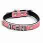 Edles Hundehalsband aus Leder personalisiert mit Glitzersteinen + Symbol - Medikratz 