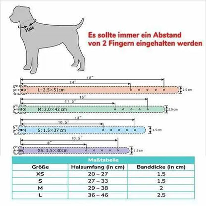 Edles Hundehalsband personalisiert mit Glitzersteinen + Symbol - Medikratz 
