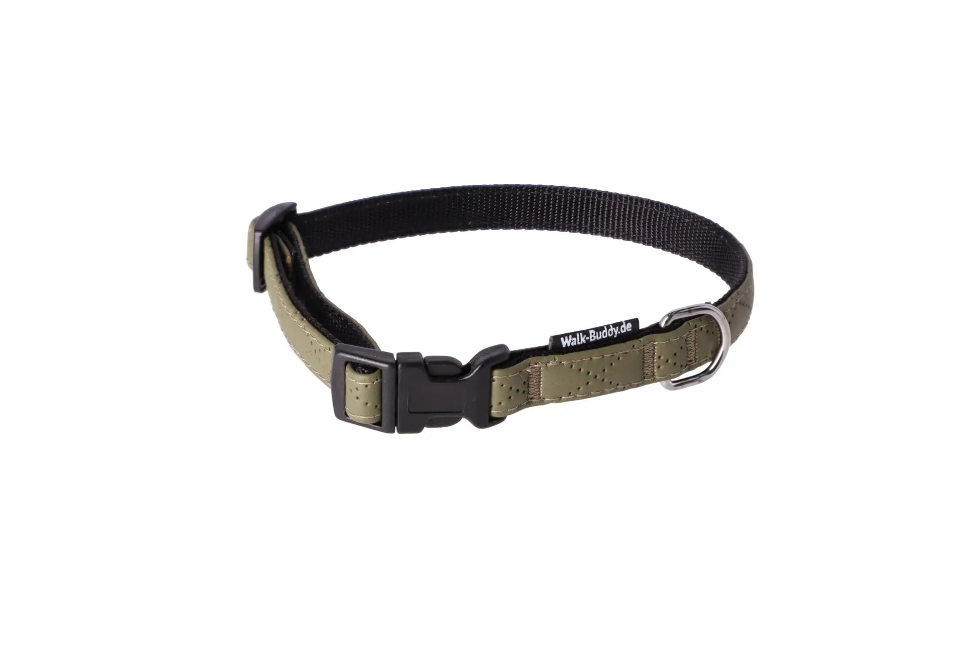 Halsband Khakigrün In Nylon Längenverstellbar Im Rautendesign - Medikratz 