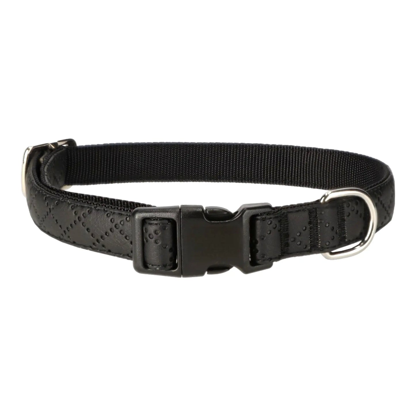 Halsband Schwarz Aus Nylon Längenverstellbar Im Rautendesign - Medikratz 
