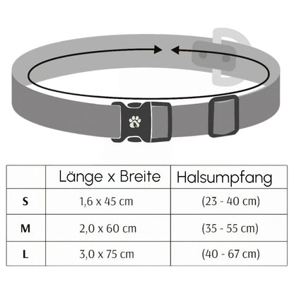 Halsband Schwarz Aus Nylon Längenverstellbar Im Rautendesign - Medikratz 