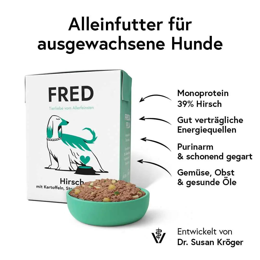 Hirsch mit Kartoffeln & Steckrüben FRED & FELIA