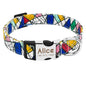 Hundehalsband "Miro" mit Namen und Telefon graviert, Nylon, Art Style - Medikratz 