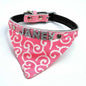 Hundehalstuch mit Namen und Hundehalsband aus echtem Leder. Besetzt mit glitzer Strass-Buchstaben - Medikratz 