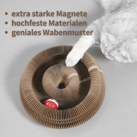 KATZEN GLÜCK Kratztunnel - Flexibel, Katzenspielzeug, Krallenpflege, Beschäftigung - Medikratz 