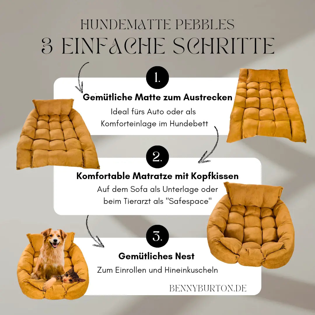 Leichte Matte mit Kissen mit drei verschiedenen Liegemöglichkeiten - Medikratz 