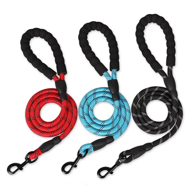Nylon Hundeleine mit weichem Griff aus Polsterschaum 150cm Länge - Medikratz 