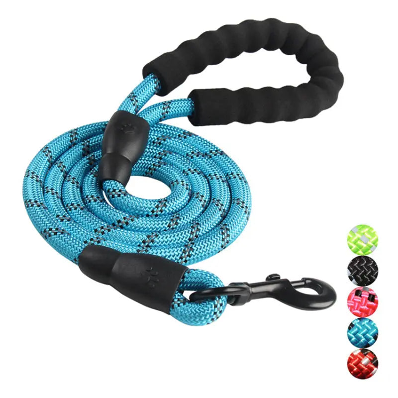 Nylon Hundeleine mit weichem Griff aus Polsterschaum 150cm Länge - Medikratz 