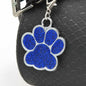 Personalisierte Hundemarke in Pfötchenform – Metallmarke mit kostenloser Gravur für Hunde & Katzen – Glitzernde Farben, verschiedene Größen und Designs - Medikratz 