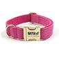 Personalisiertes Cord-Hundehalsband "Mira" mit Gravur | Verfügbar in Grau, Pink & Grün - Medikratz 