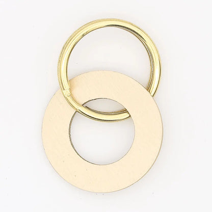 Ringförmige Hundemarke mit Gravur Messing gebürstet, 30mm - Medikratz 