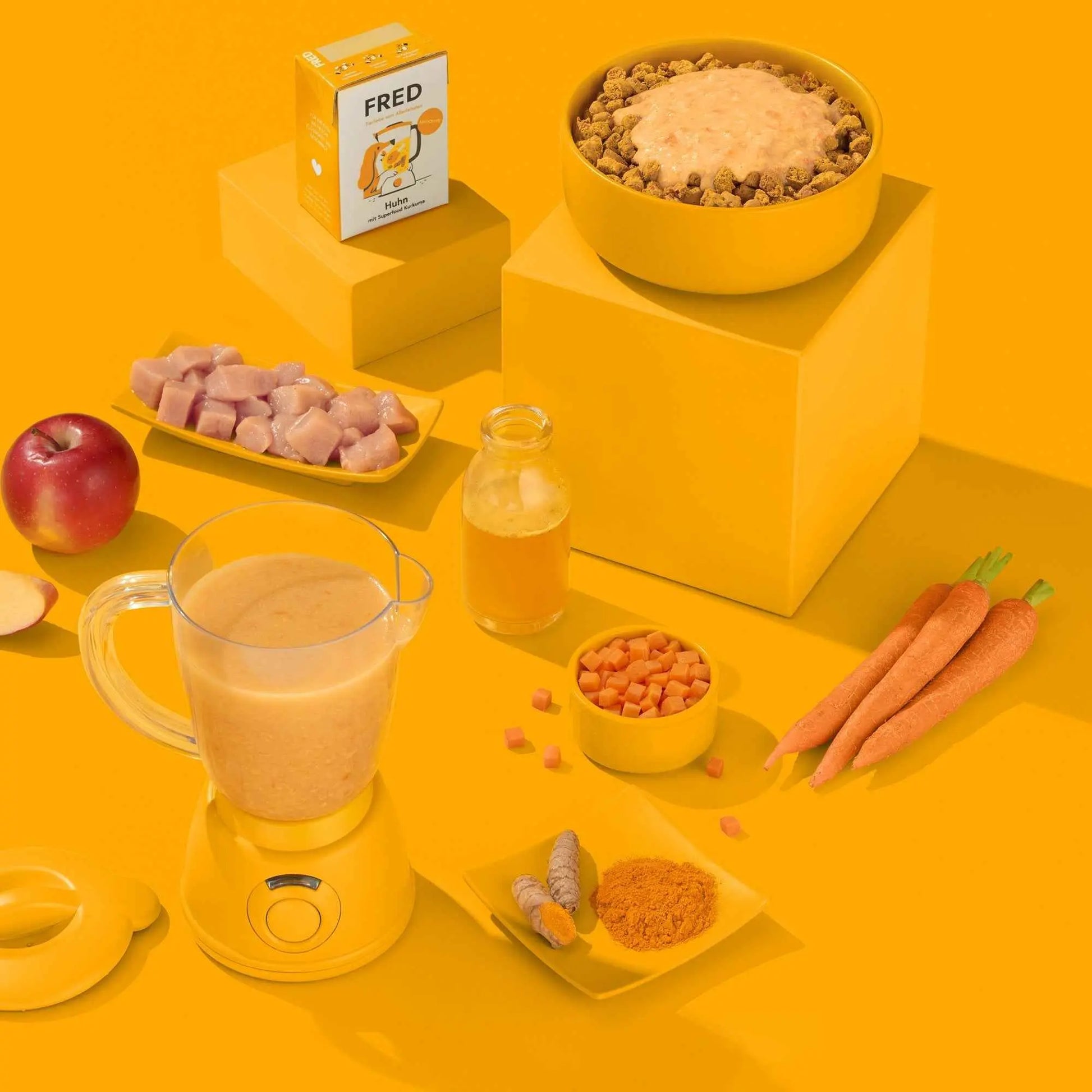 Smoothie Huhn mit Kurkuma FRED & FELIA