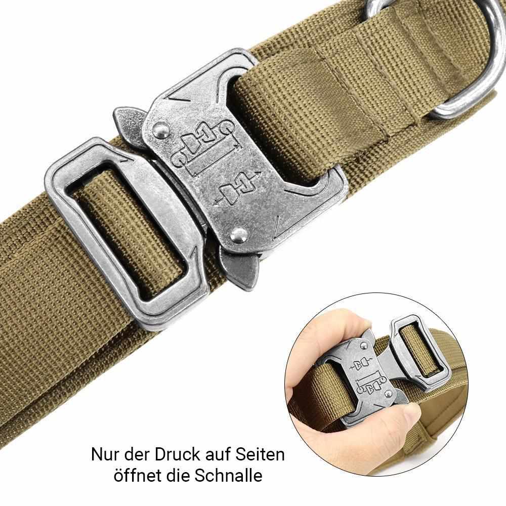 Taktisches Hundehalsband mit Griff und Reflektionsnähten - Medikratz 