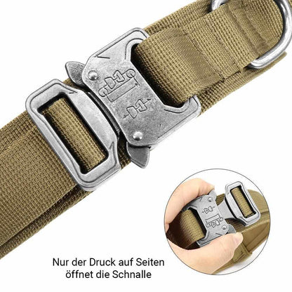 Taktisches Hundehalsband mit Griff und Reflektionsnähten - Medikratz 