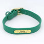 Wasserfestes Biothane Hundehalsband "Baxter" mit Gravur – Name & Telefonnummer – Outdoor – Grün oder Schwarz – S, M, L - Medikratz 